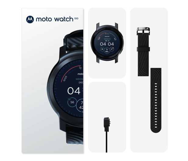Motorola moto watch 100 czarny - 1101151 - zdjęcie 2